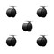Service Caster 2'' Floor Safe Black Hooded Twin Wheel Caster Top Plate, 5PK SCC-TP02S50D-NYU-FB-TP2-5 - alternate 1